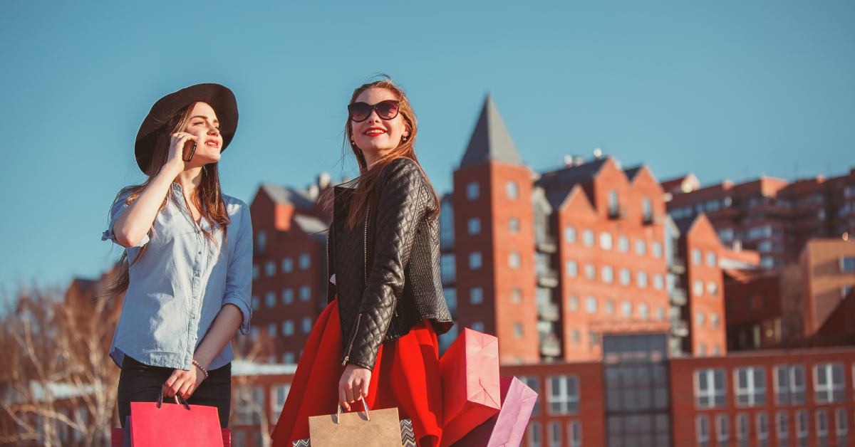 Swedish women enjoying a shopping trip